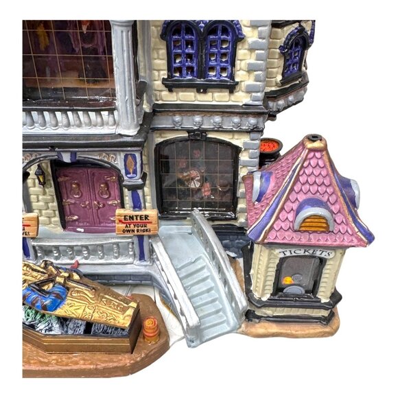 Lemax Spooky Town Lighted House of Wax Madam Ashburys Halloween Village BOX READ - Picture 12 of 15